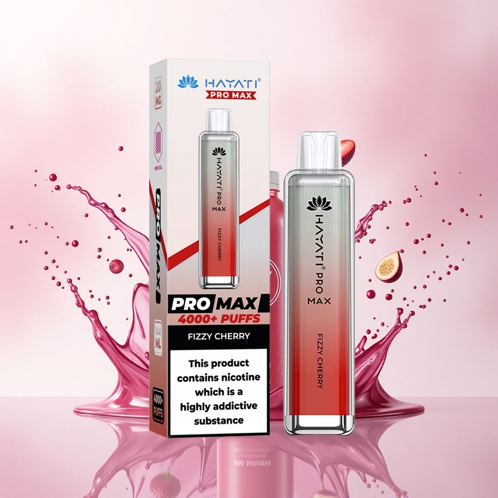 Hayati Pro Max 4000 Puffs Fersken Kirsebær 1400mAh 2ml