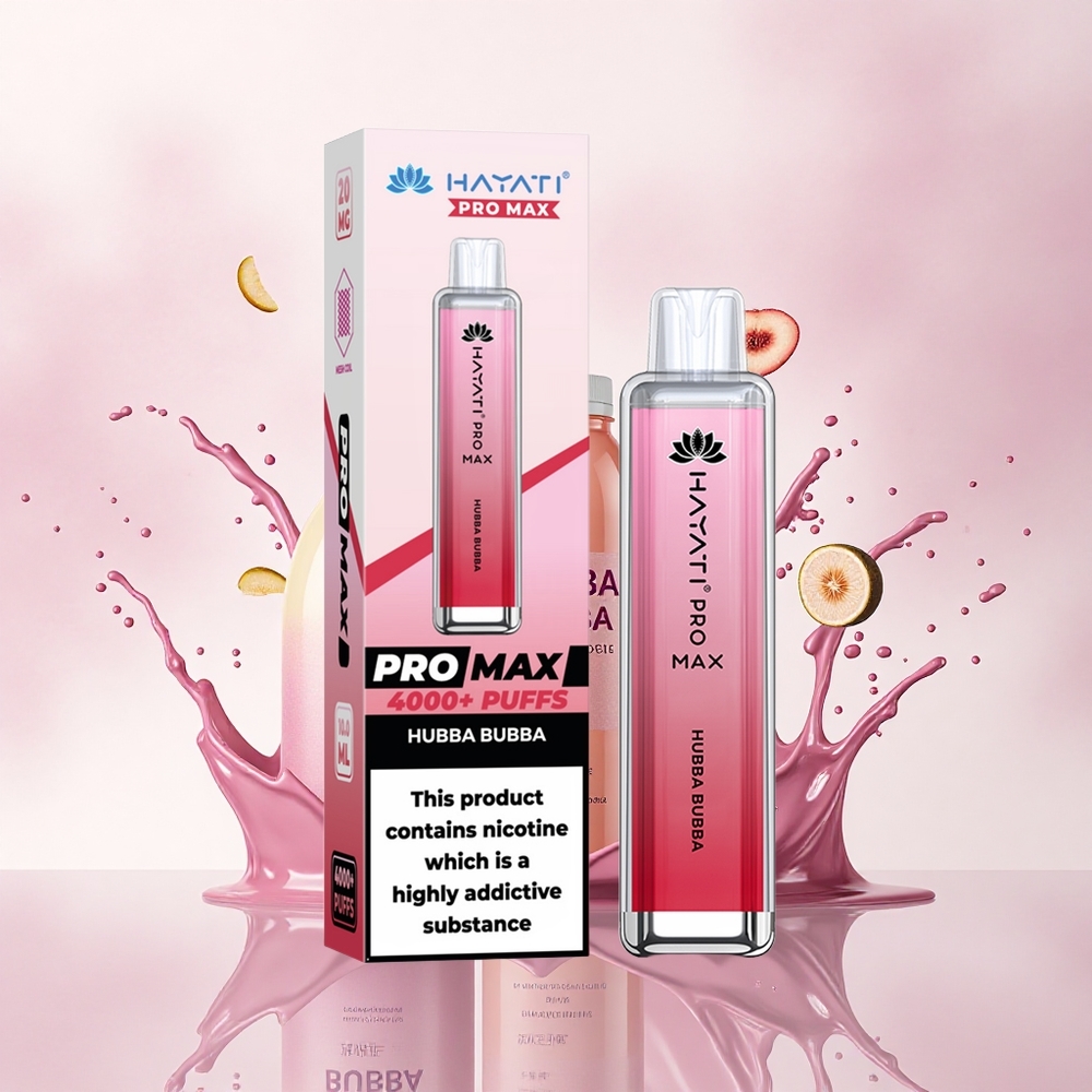 Hayati Pro Max 4000 Puffs Hubba Bubba Dual Coil 1400mAh Lysende