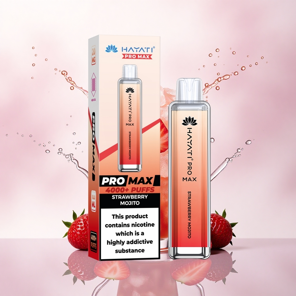 Hayati Pro Max 4000 Puffs Jordbær Mojito 1400mAh 2ml