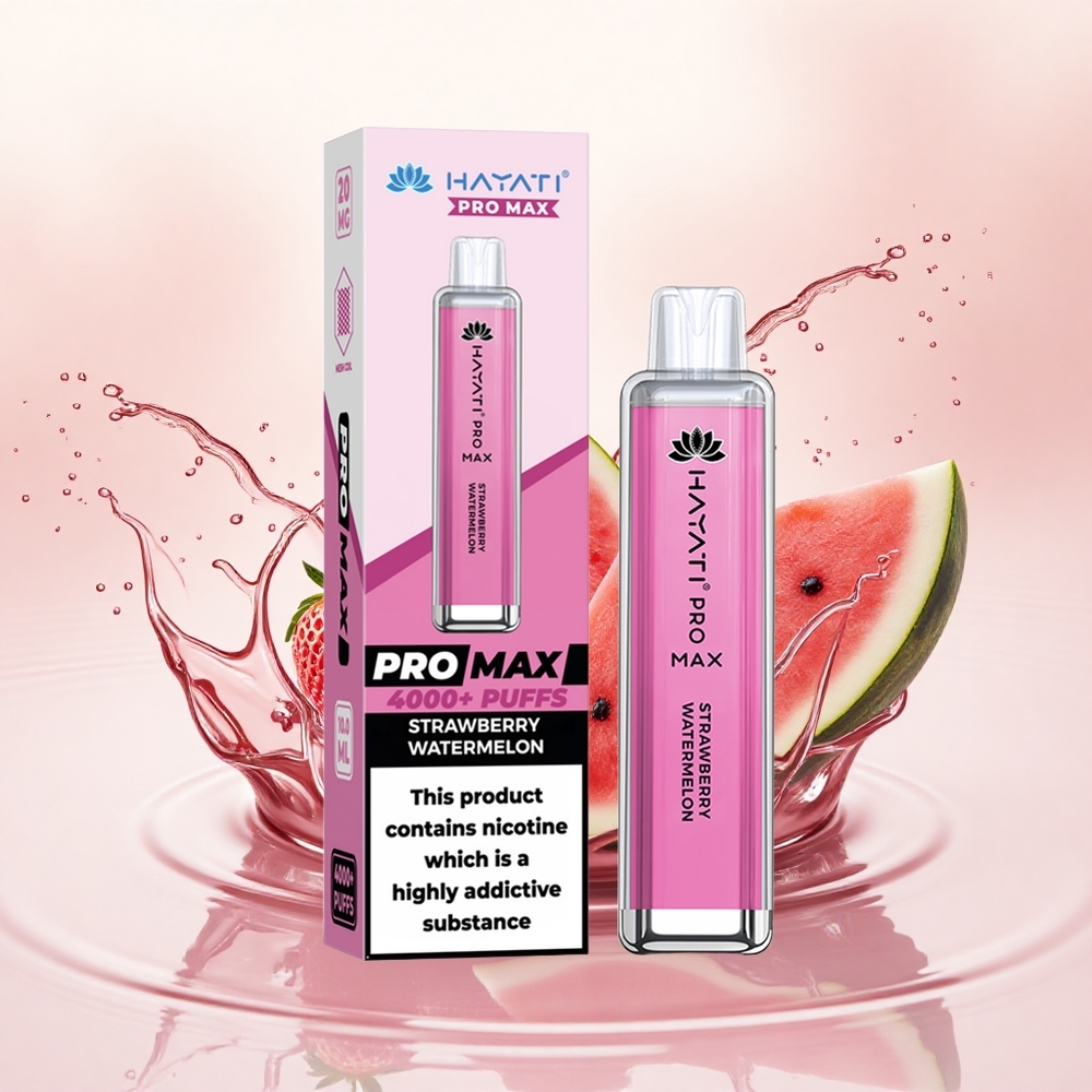 Hayati Pro Max 4000 Puffs Jordbær Vannmelon 2% Nikotin 1400mAh