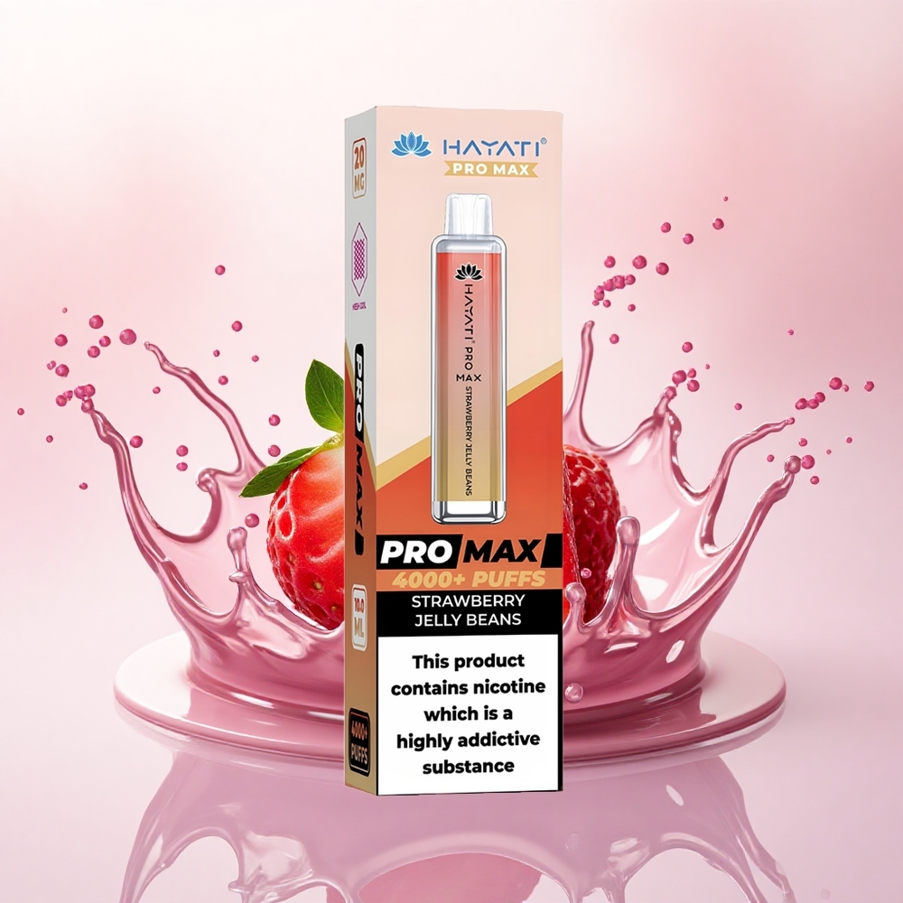 Hayati Pro Max 4000 Puffs Jordbærsjellybønner 5% Nikotin 1400mAh