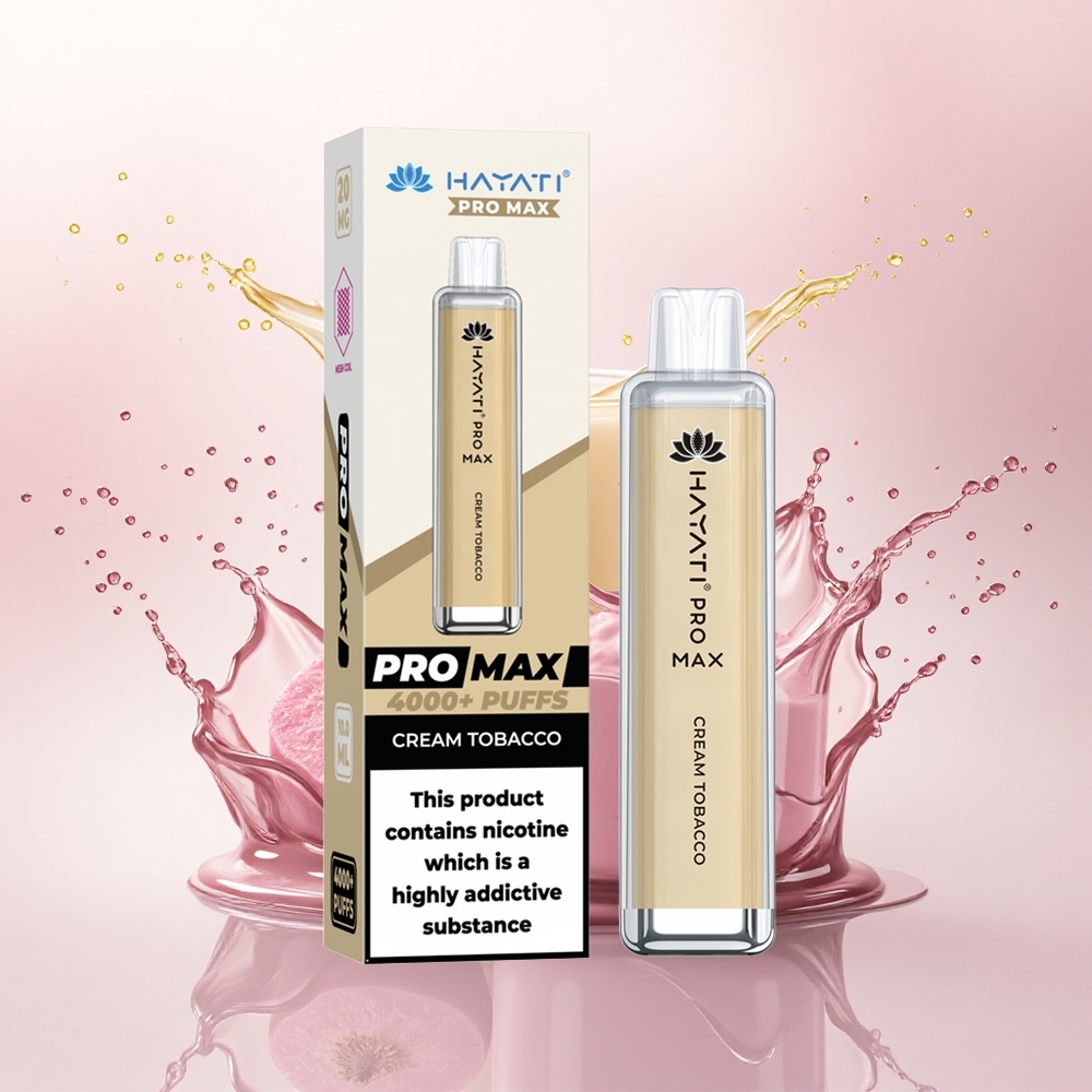 Hayati Pro Max 4000 Puffs Krem Tobakk 1400mAh 2ml Dual Mesh
