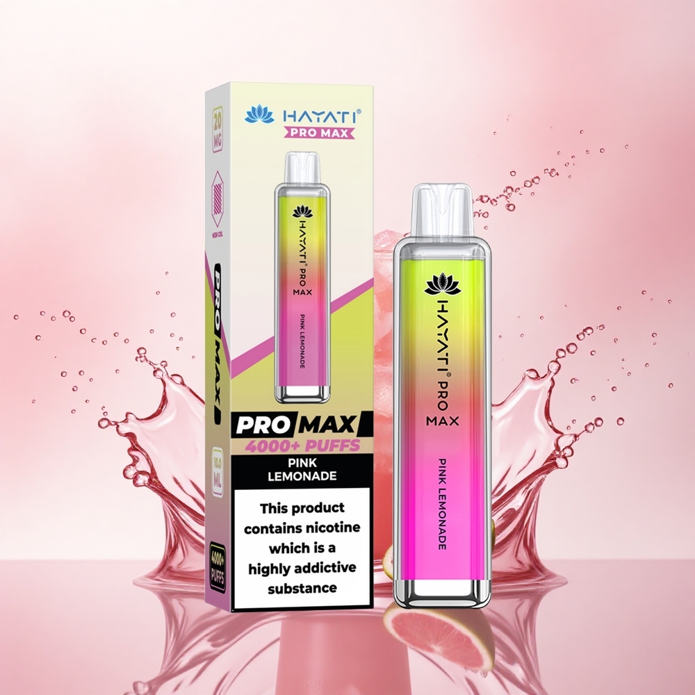 Hayati Pro Max 4000 Puffs Rosa Sitronade 1400mAh 2ml