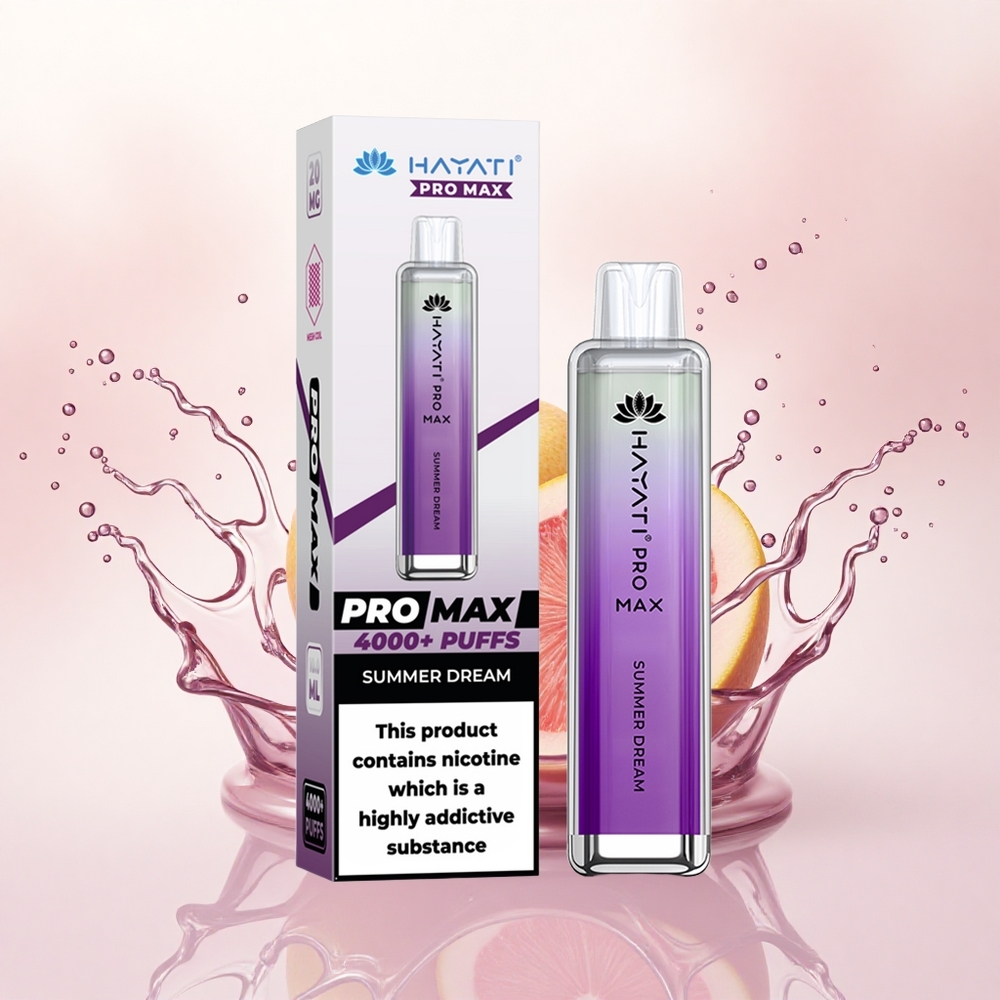 Hayati Pro Max 4000 Puffs Sommermedbatteri 1400mAh og 2ml tank