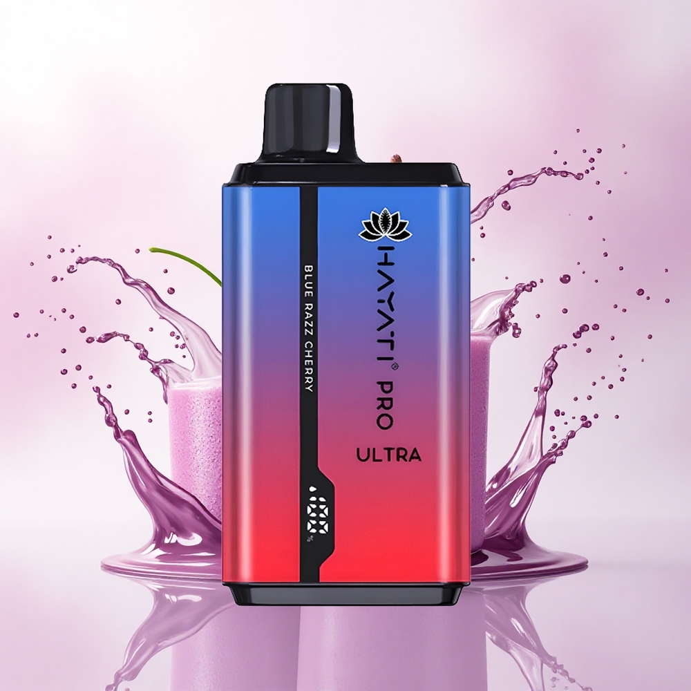 Hayati Pro Ultra 15000 Puffs Blå Bringebær Kirsebær 850mAh 2% Nikotin