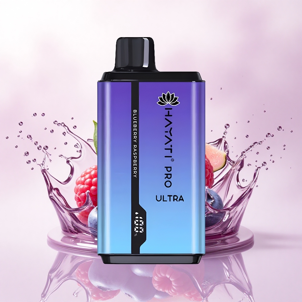 Hayati Pro Ultra 15000 Puffs Blåbær Bringebær 850mAh 2% nikotin