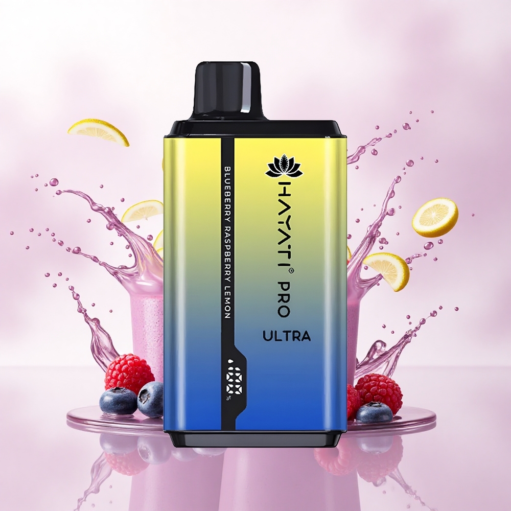 Hayati Pro Ultra 15000 Puffs Blåbær Bringebær Sitron 850mAh 24ml