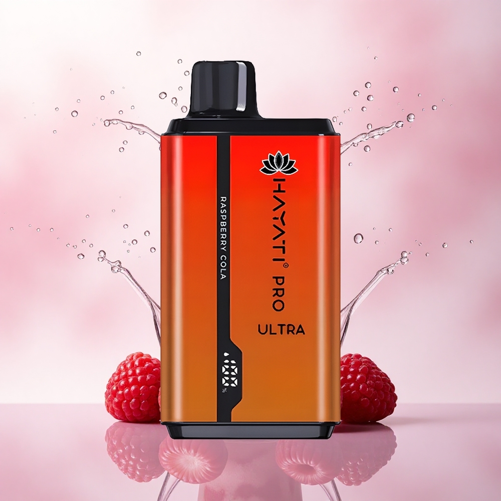 Hayati Pro Ultra 15000 Puffs Bringebær Cola 850mAh 2% nikotin