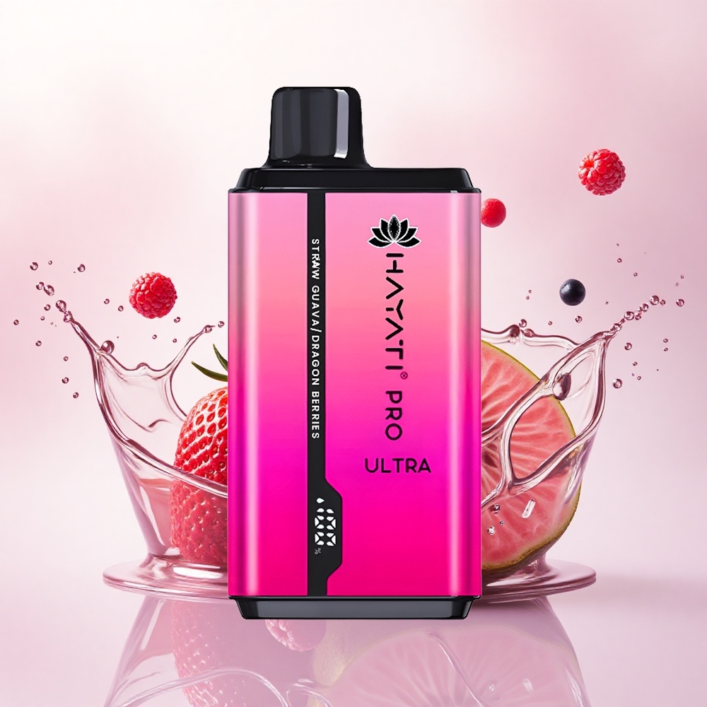 Hayati Pro Ultra 15000 Puffs Jordbær Guava Dragebær 850mAh 2% Nikotin