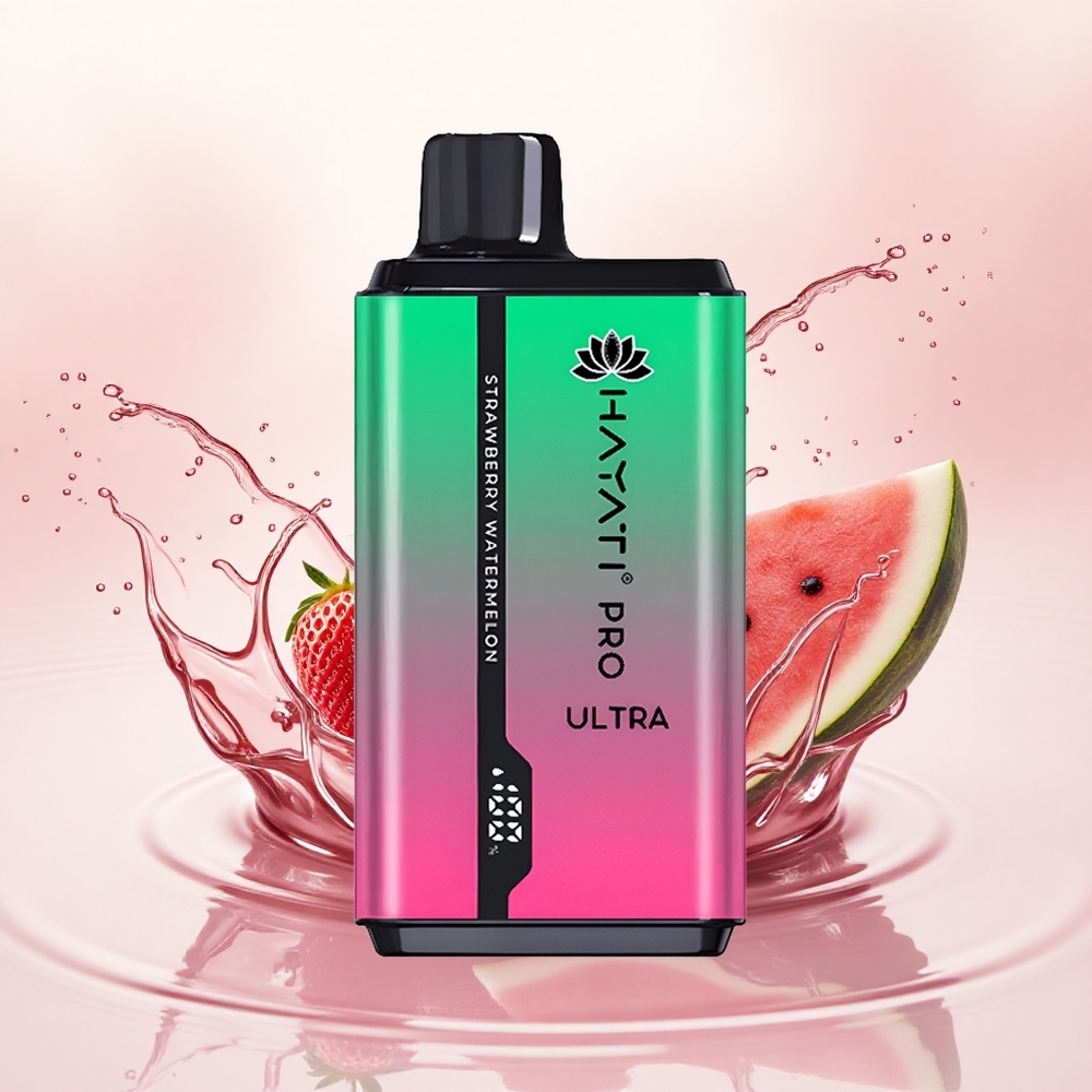 Hayati Pro Ultra 15000 Puffs Jordbær Vannmelon 850mAh 2% Nikotin