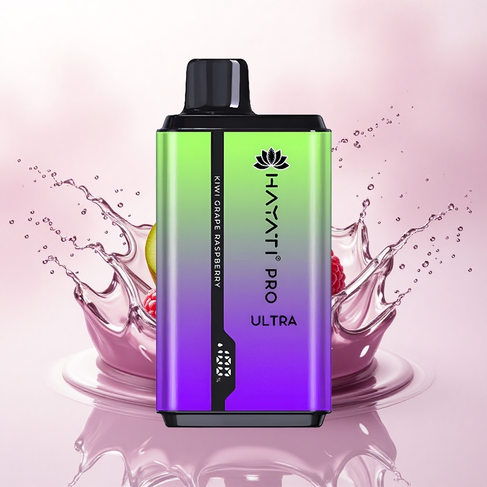 Hayati Pro Ultra 15000 Puffs Kiwi Drue Bringebær 2% nikotin 850mAh