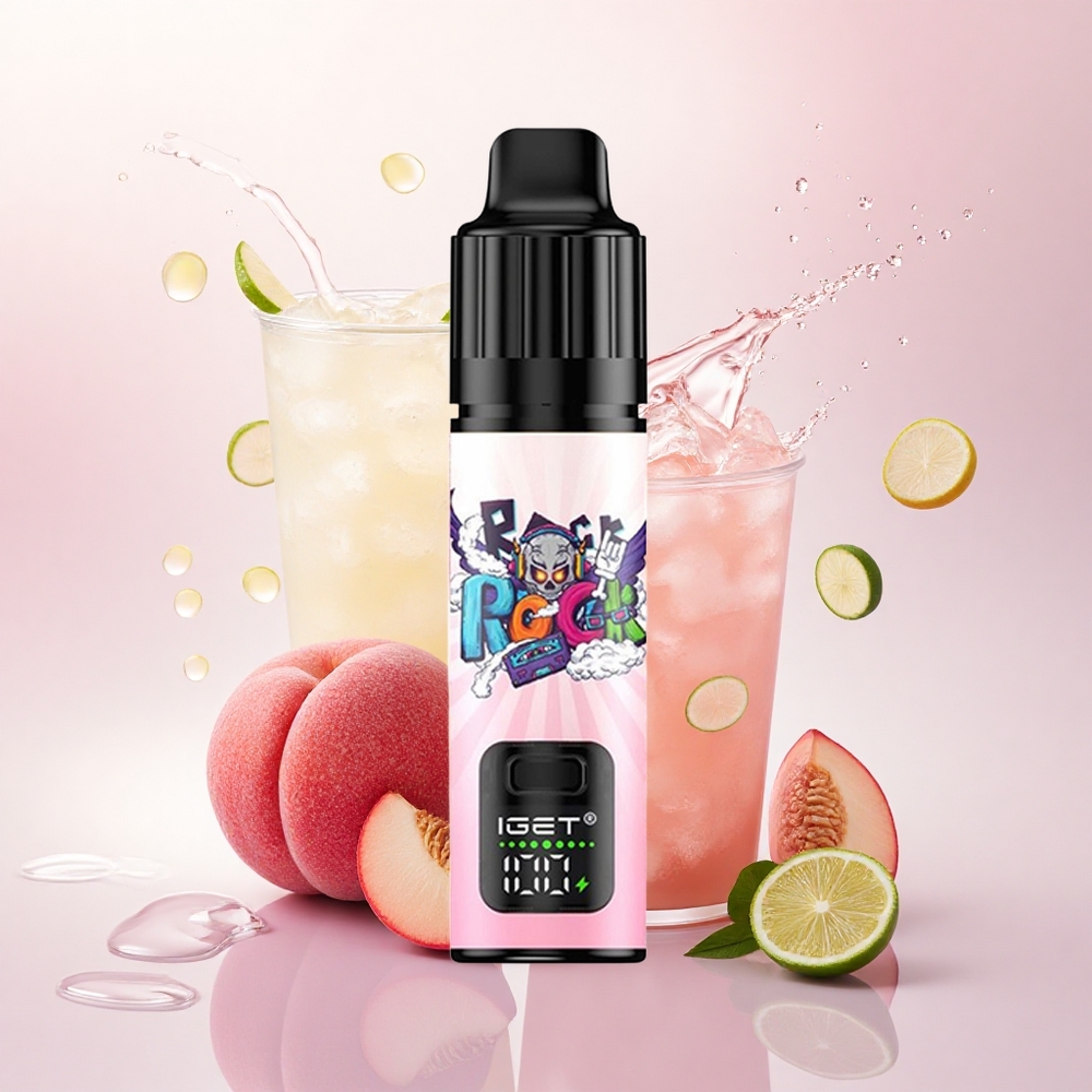 IGET BAR PLUS S3 POD 10000 Puffs Fersken Lychee Lime Is med 950 mAh og 5% nikotin