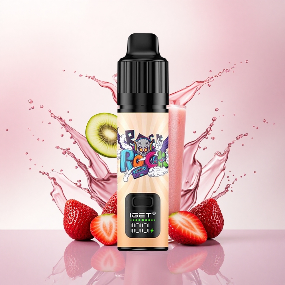 IGET BAR PLUS S3 POD 10000 Puffs Jordbær Kiwi Is 5% Nikotin 950 mAh