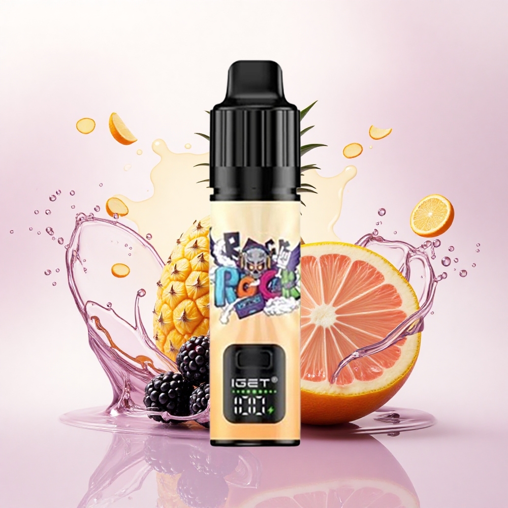 IGET BAR PLUS S3 POD 10000 Puffs Svartbringebær Ananas Appelsin 5% nikotin 950 mAh