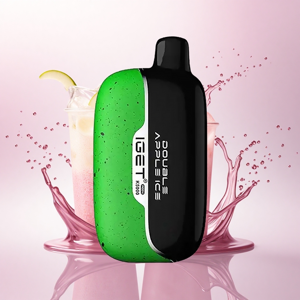 IGET Moon K5000 Puffs Dobbel Eple Is PC 1.35 Ohm Mesh 81.5g