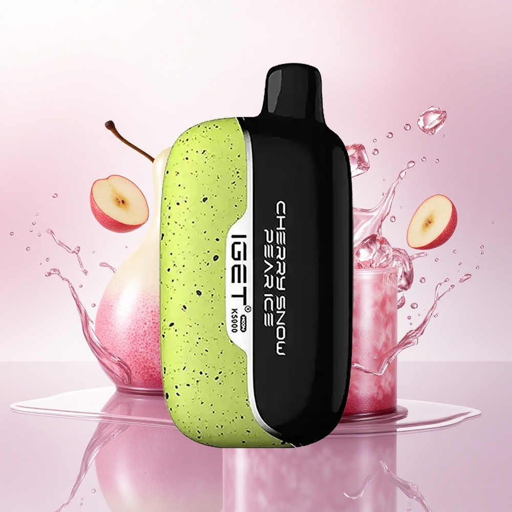 IGET Moon K5000 Puffs Kirsebær Snø Pære Is med 5000 Puff og 1.35 Ohm Mesh Coil