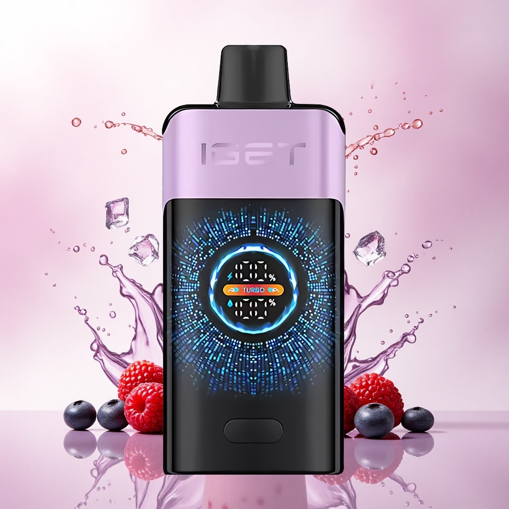 IGET ONE 12000 Puffs Blandede Bær Is med 2700 mAh og 0.6 ohm Dual Mesh Coil