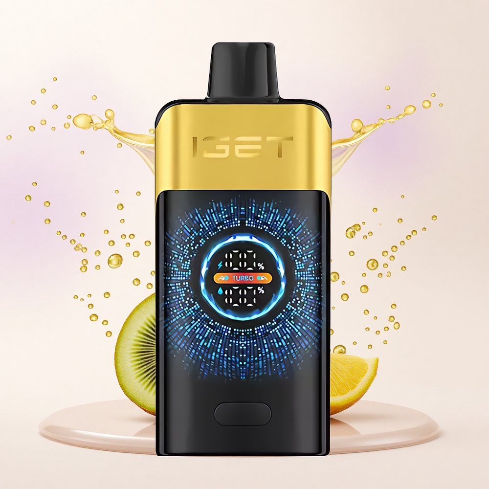 IGET ONE 12000 Puffs Kiwi Ananas 2700 mAh Skjerm