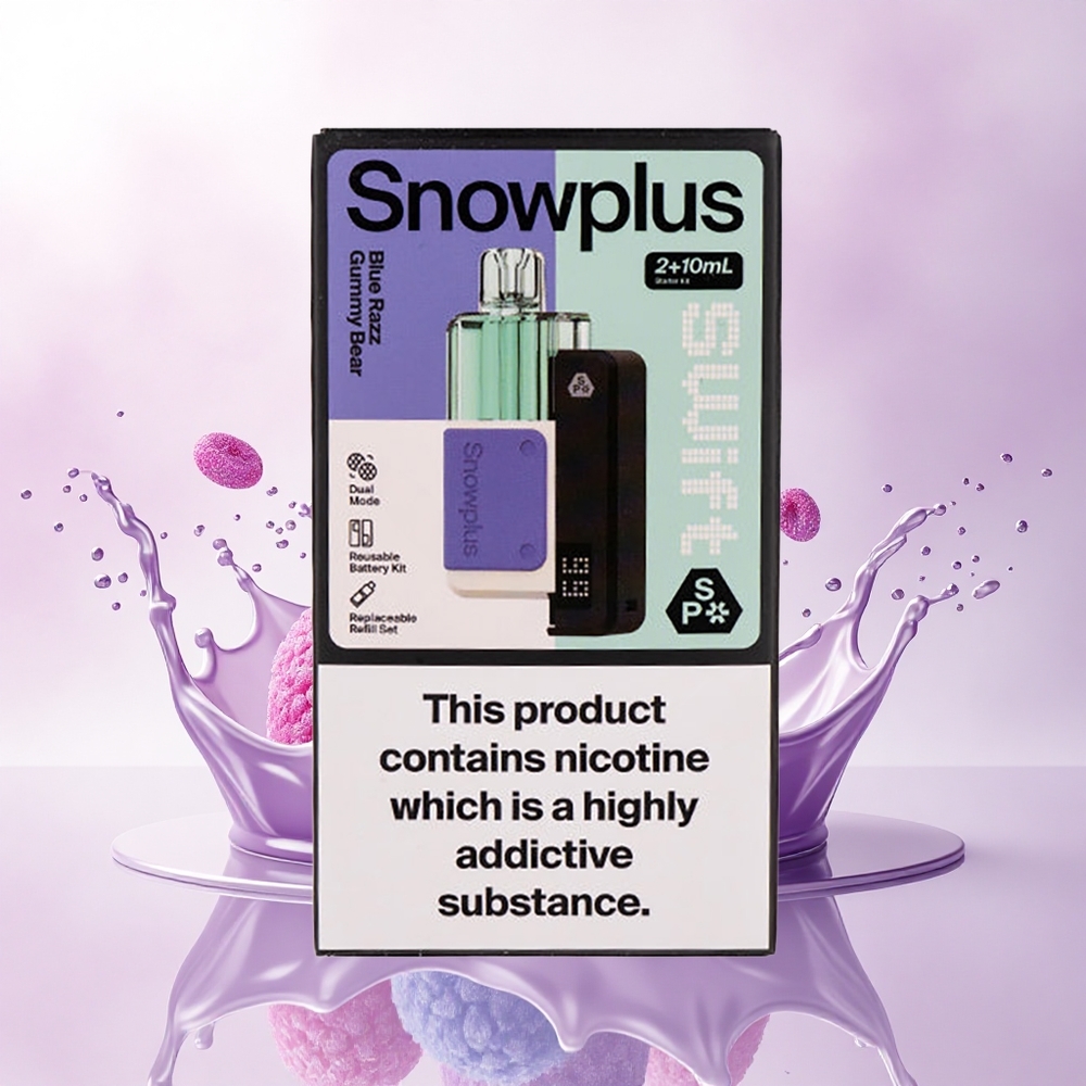 Snowplus Swift 5000 Puffs Blå Bringebær Gummy Bjørn Dual Mesh 1000 mAh