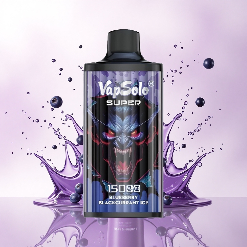 Vapsolo Super 15000 Puffs Blåbær Solbær Is 40ml 850mAh