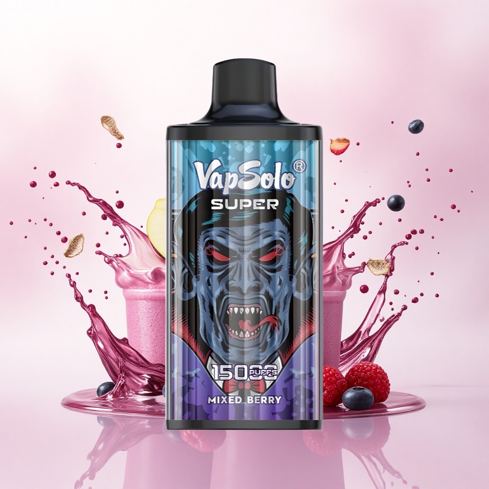 Vapsolo Super 15000 Puffs Blandede Bær 40ml 850mAh Type-C