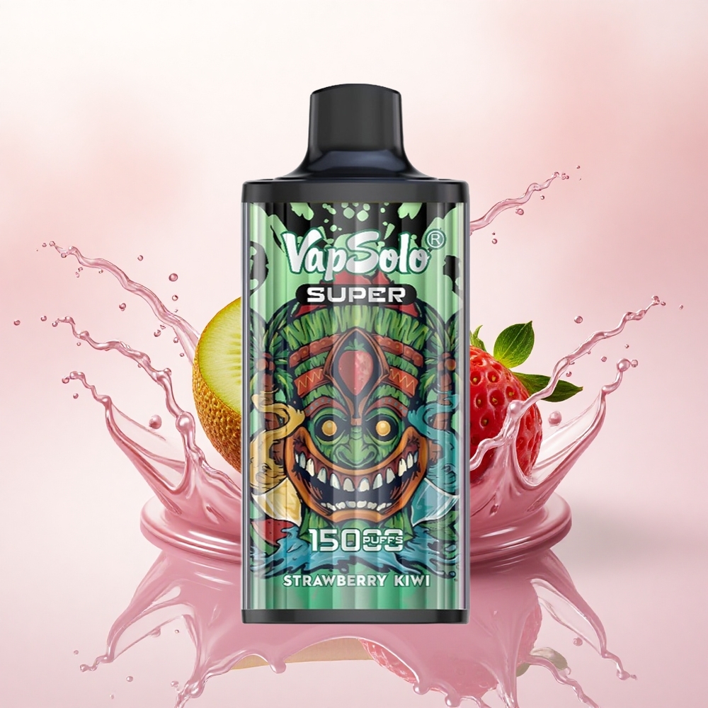 Vapsolo Super 15000 Puffs Jordbær Kiwi 850mAh Type-C 40ml Nikotin