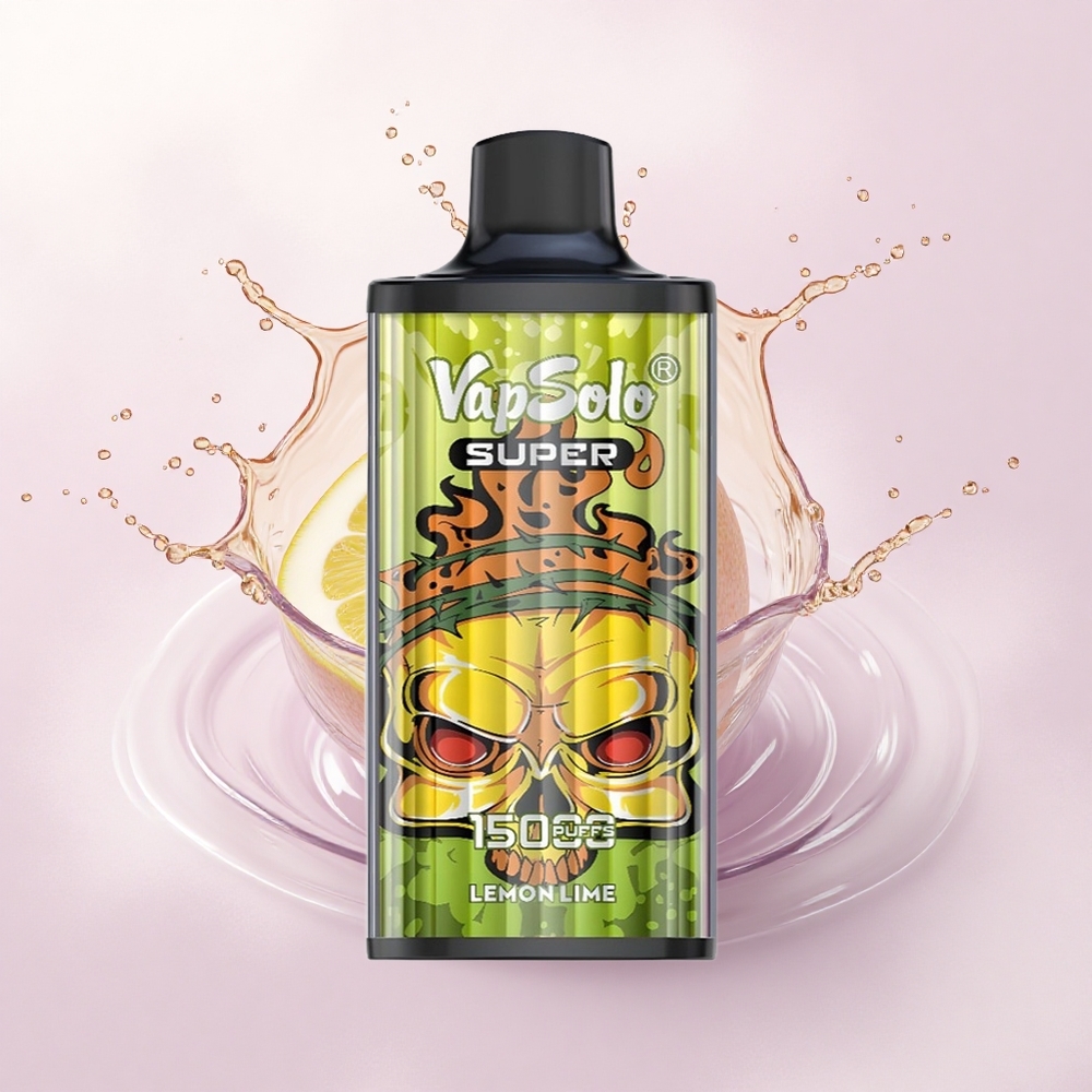 Vapsolo Super 15000 Puffs Lime Sitrus 40ml Nikotin 850mAh