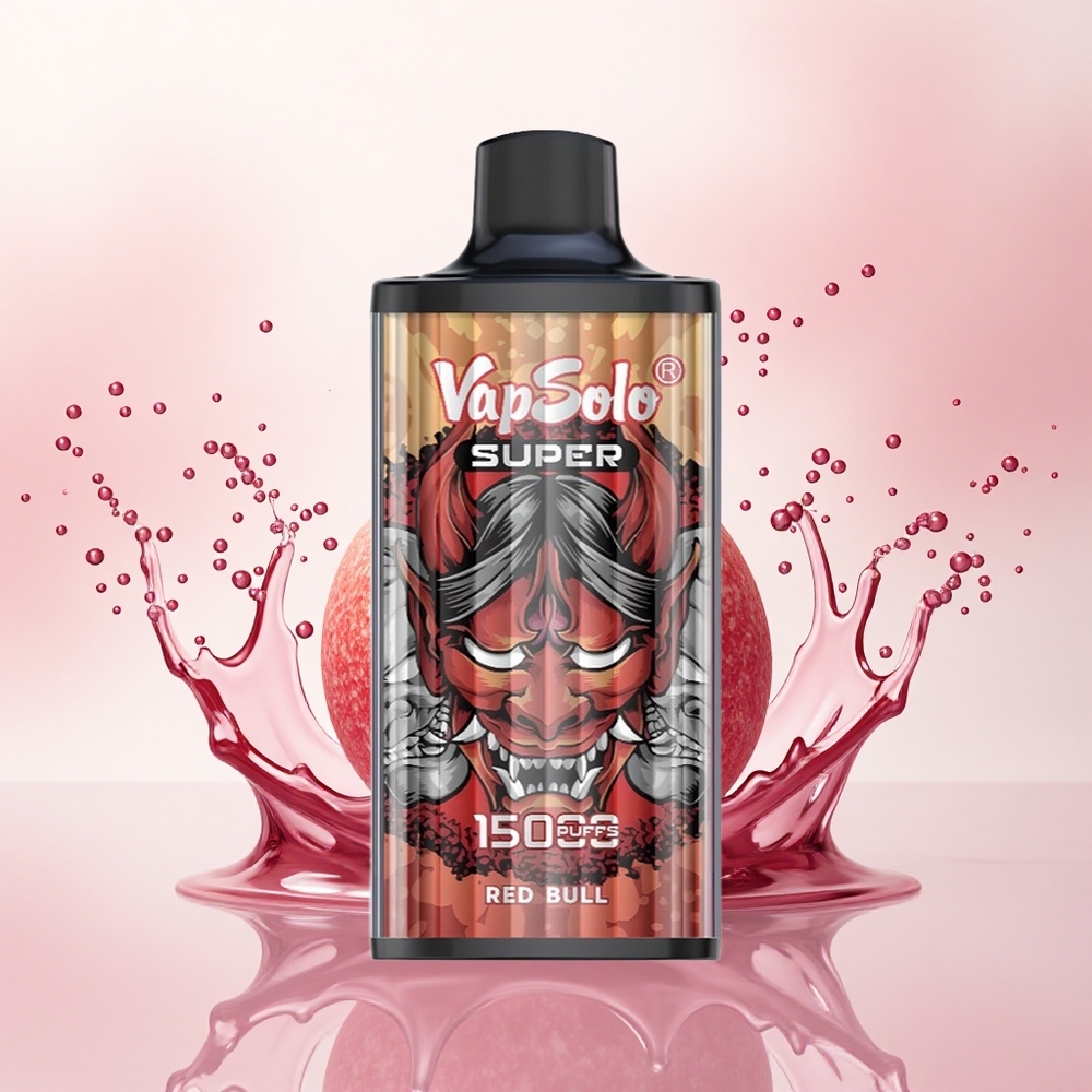 Vapsolo Super 15000 Puffs Rød Okse 40ml Nikotin 850mAh