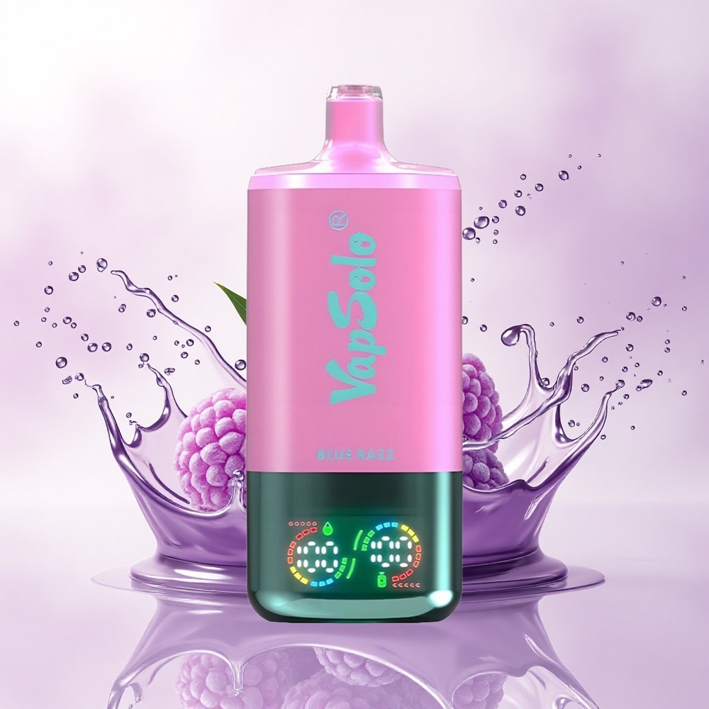 Vapsolo Triple 30000 Puffs Blå Bringebær Type-C 40ml