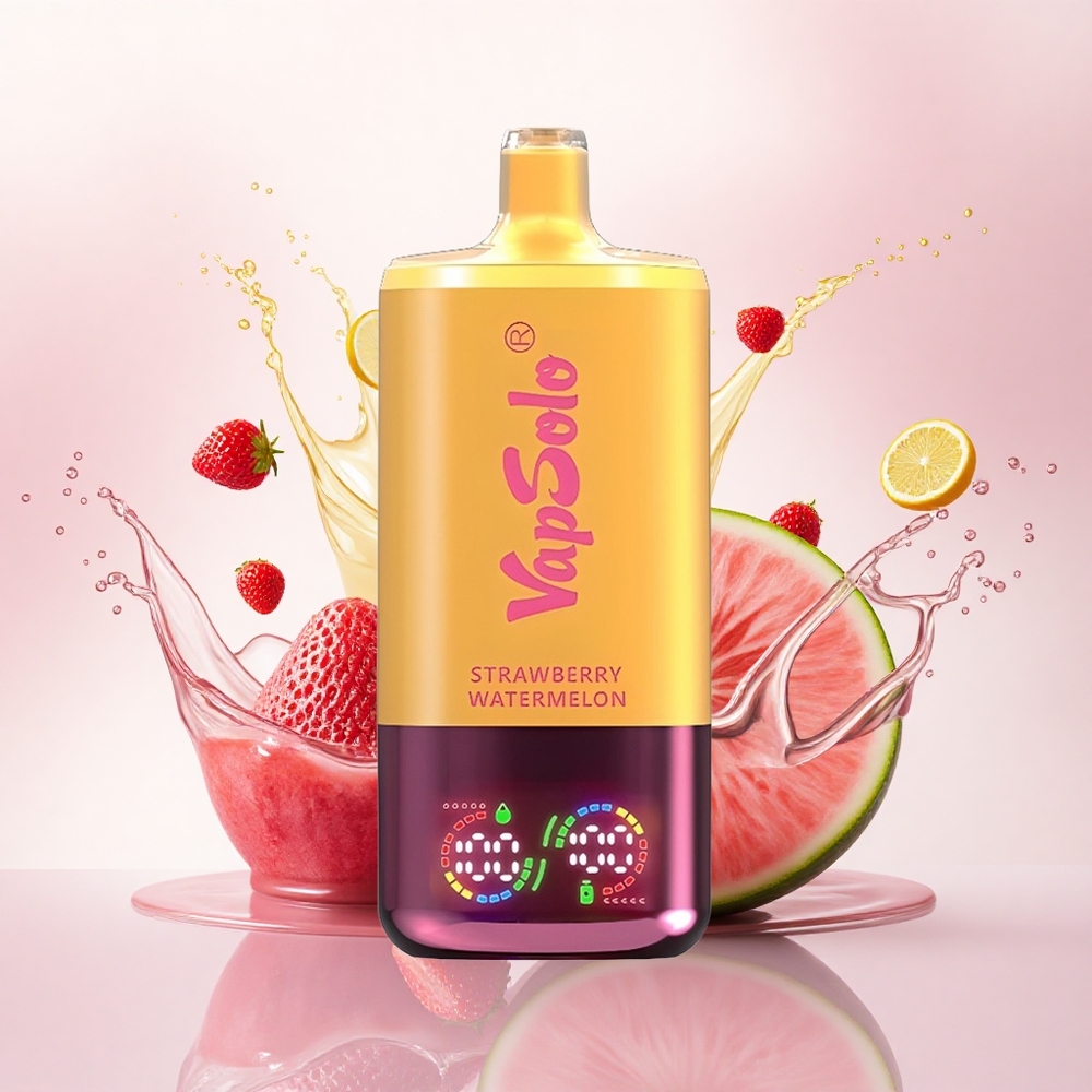 Vapsolo Triple 30000 Puffs Jordbær Vannmelon & Sitronsk Fersken med 40ml E-væske og 20 mg/ml nikotin