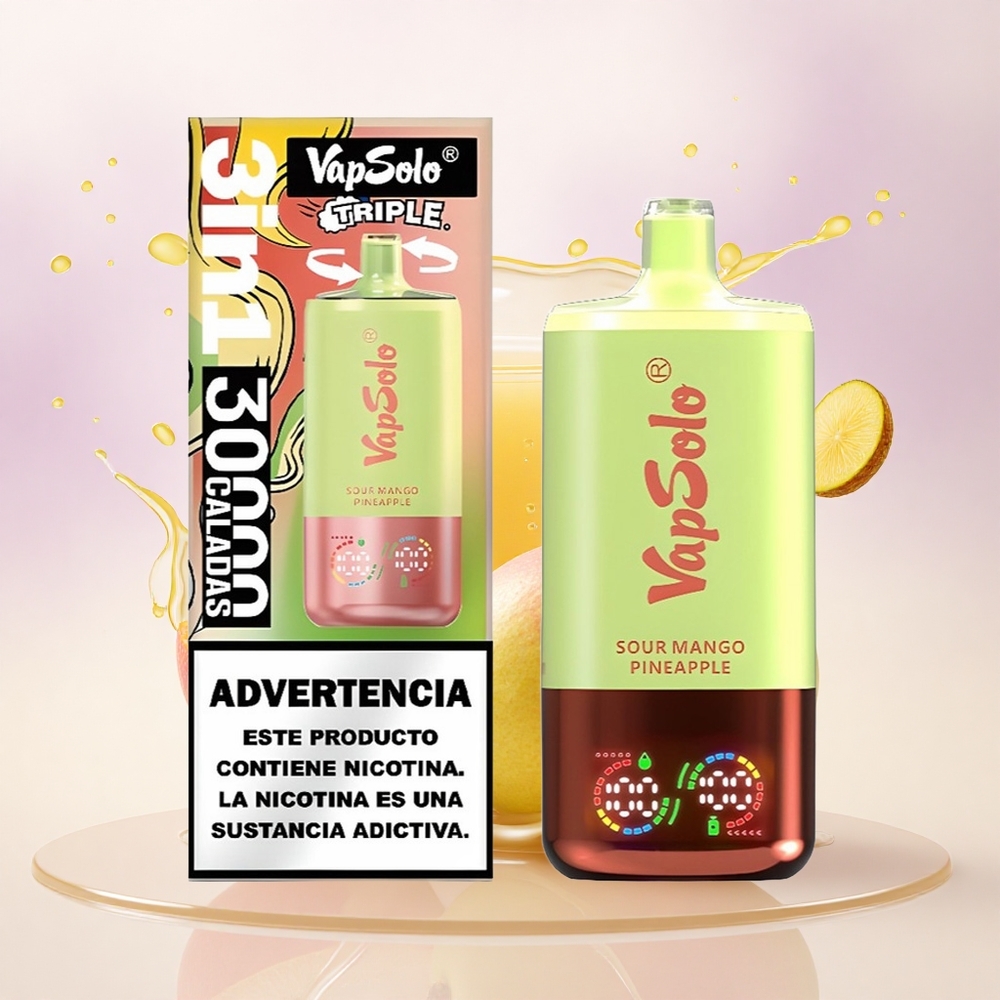 Vapsolo Triple 30000 Puffs Sur Mango Ananas Type-C 40ml