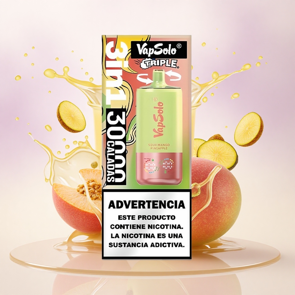Vapsolo Triple 30000 Puffs Sur Mango Ananas Type-C 40ml