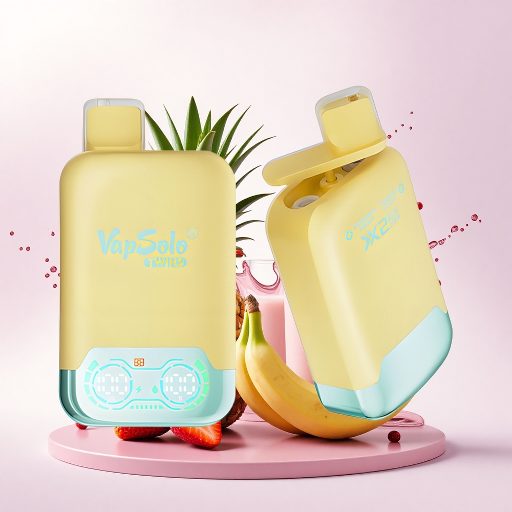 Vapsolo Twins 20000 Puffs Ananas Kokos & Jordbær Banan Type-C 40 ml