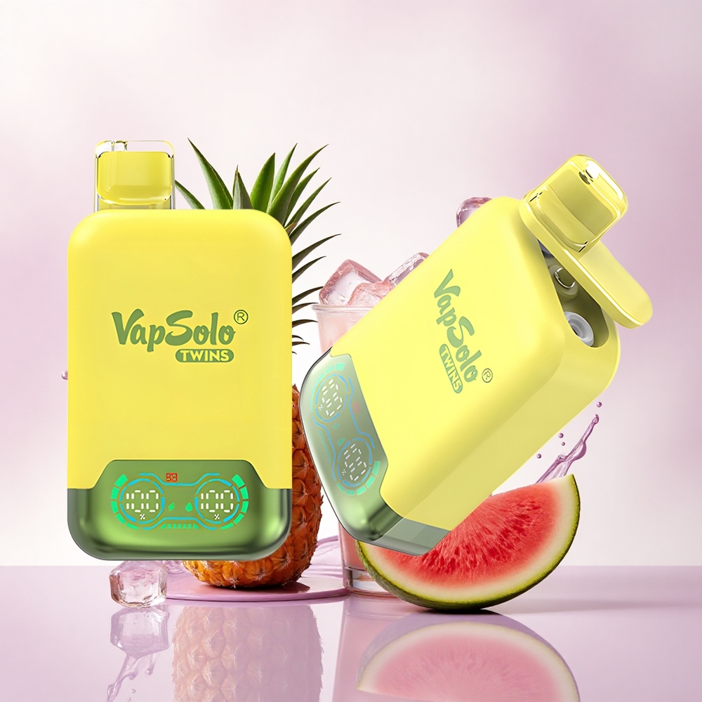 Vapsolo Twins 20000 Puffs Ananas Kokos & Vannmelon Is med 40 ml e-væske og 20 mg/ml nikotin