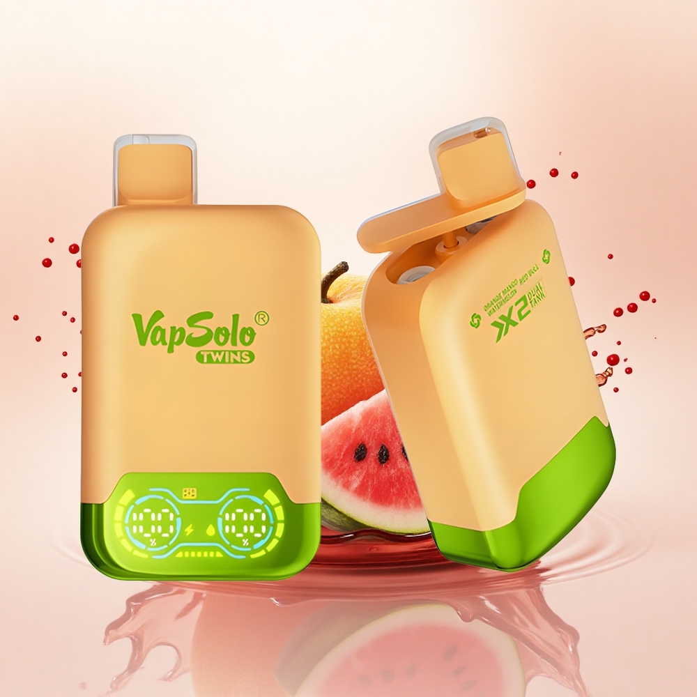 Vapsolo Twins 20000 Puffs Oransje Mango Vannmelon & Red Bull 40 ml 20mg Nikotin Type-C