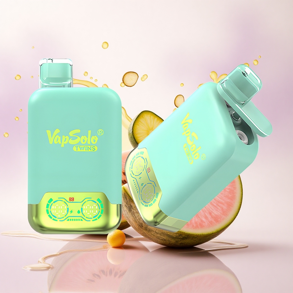 Vapsolo Twins 20000 Puffs Tredobbelt Melon & Ananas Kokos med 40 ml e-væske og 20mg/ml nikotin