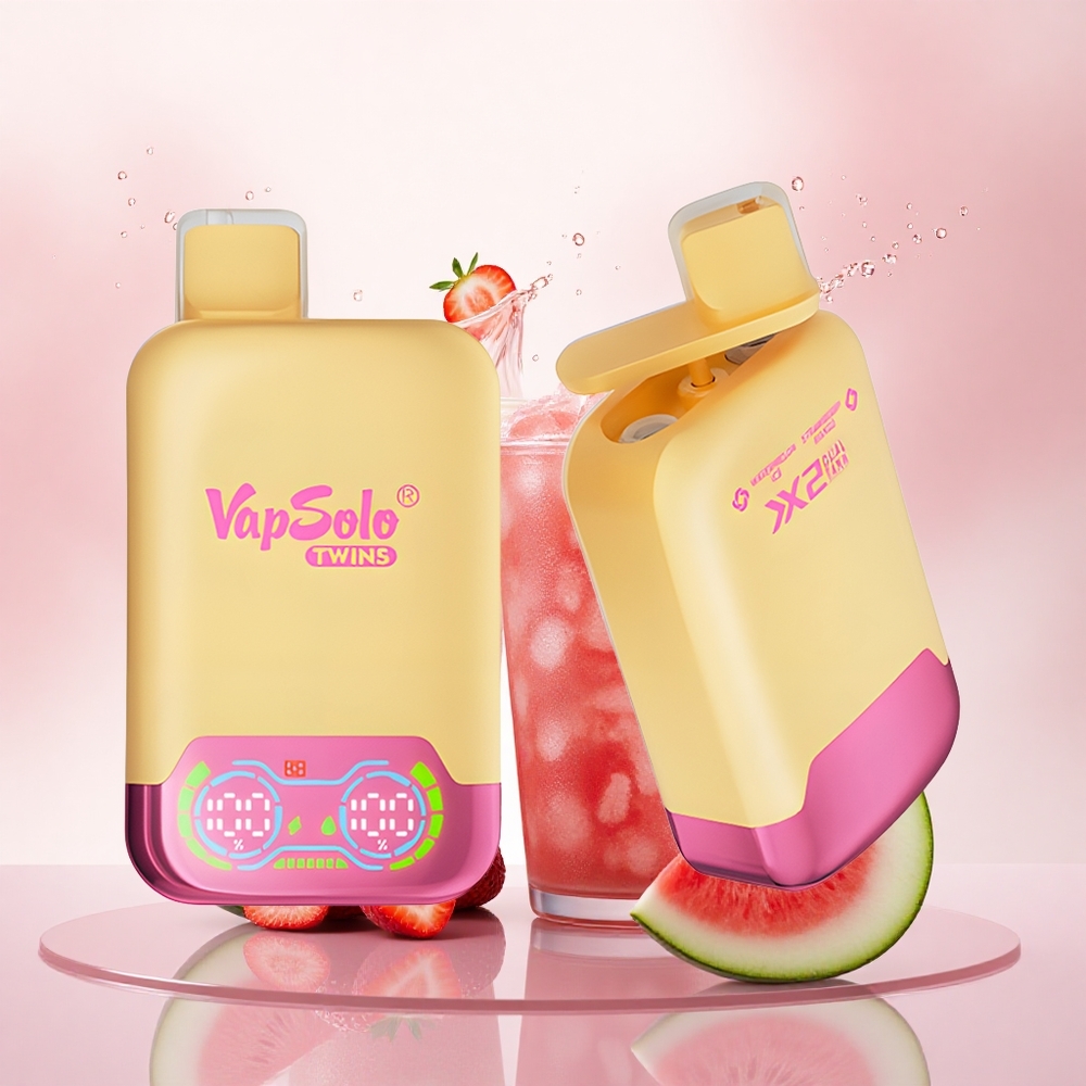 Vapsolo Twins 20000 Puffs Vannmelon Is & Jordbær Mango 40 ml 50mg/ml nikotin Type-C