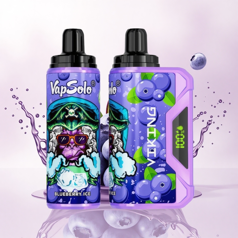 VapSolo VIKING 12000 Puffs Blåbær Type-C 22ml Nikotin