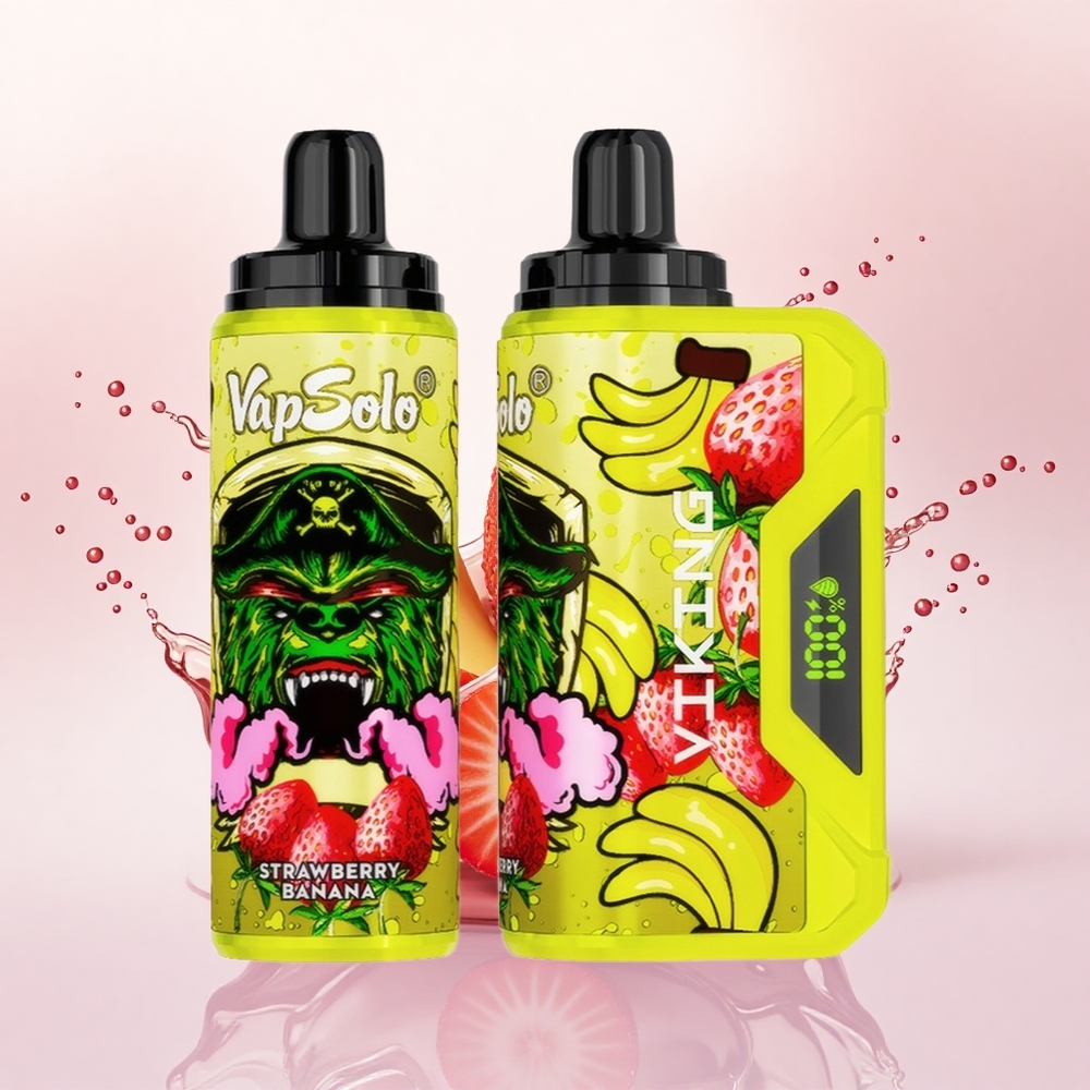 VapSolo VIKING 12000 Puffs Jordbær Banan Type-C 22ml Nikotin