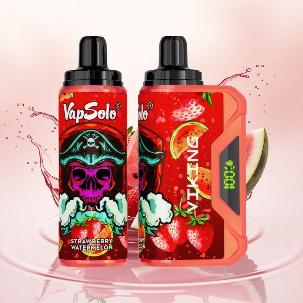 VapSolo VIKING 12000 Puffs Jordbær Vannmelon 22ml Nikotin 20mg