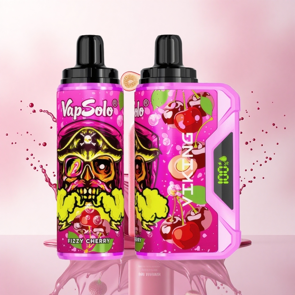 VapSolo VIKING 12000 Puffs Skumrende Kirsebær 22ml Type-C
